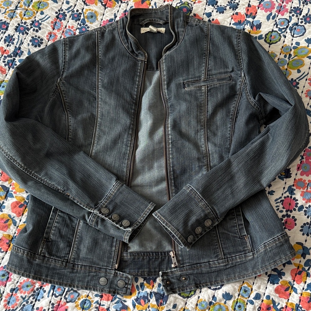 Coldwater Creek Dark Blue Jean Jacket